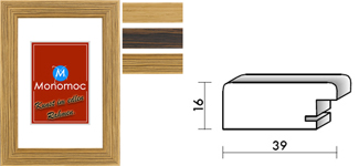 Holz Bilderrahmen M37 Normalglas 35x100
