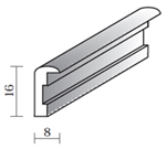 Alurahmenprofil M11 8mm breit 9mm hoch