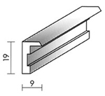 Alurahmenprofil M12 9mm breit 19mm hoch