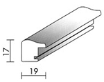 Holzrahmenprofil M40 19mm breit 17mm hoch