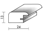 Holzrahmenprofil M43 24mm breit 13mm hoch