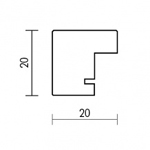 Holzrahmenprofil M51 20mm breit 20mm hoch
