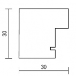 Holzrahmenprofil M52 30mm breit 30mm hoch