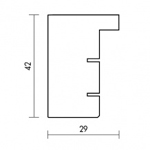 Holzrahmenprofil M55 29mm breit 42mm hoch