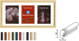 Galerierahmen Holz M20 25x50 PP4 3x 13x18